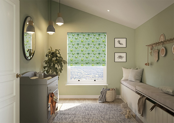 Sparky Squad, Lime Green - Roman Blind - Image 8
